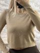 Strass Cropped Sweater-293/Camel