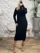 Knitted Maxi Braids Dress/Black