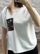 ZZ  Leopard Pocket T-Shirt/White