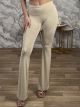 Highwaist Cabbana Elastic Pants-13427/Beige