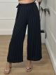 Stripes Belt Pants/Black