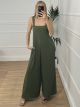Back Bow Jumpsuit/Khaki