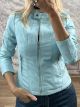 Leather Jacket-63257/Aqua