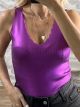 Metallic Knitted ZicZac Top-1499/Purple