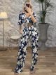 Glow Floral Wide Sleeves Set-NEW/Blue