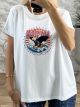 Oversized Rever T-shirt/Free Tour-White