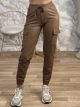 Cargo Leather Pants-0804/Camel