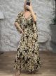 Silk Asymmetrical Shortsleeves Dress-222/N9