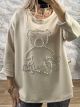 Pearly Teddy Sweatshirt-NEW/Beige