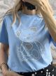 Teddy Pearls&Strass T-Shirt/Ciel