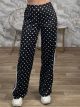 Polka Dot & Stripes Pants/Black