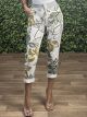 Cotton Floral Highwaist Sweatpants/Khaki