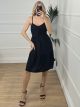Casual Bow Dress/Black