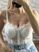 Corset Lace Top-6348/White