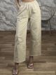Highwaist Cotton Pants-8867/Beige