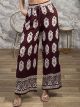 Cotton Highwaist Ethnic Pants-2529/Burgundy