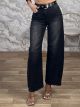 W-Barrel Denim Pants-033-24/Black