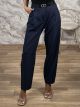 Office Belt Pants-003/Navy Blue