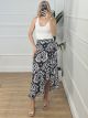 Midi Wrap Skirt/Black&White2