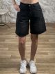 Denim Oversized Shorts-309-4/Black
