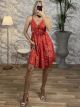 Silk Mini Dress Golden Floral-2517/N2