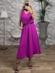 Zip Culotte Buttons Set/Magenta