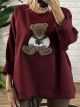 Hairy Teddy Sweatshirt/Burgundy
