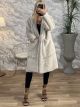Long Soft Fur Coat-55675/Ecru