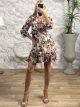 Mini Muslin Floral Dress-3108/Beige