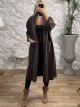 Long Oversized Coat-3192/Chocolat