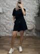 Wide Cotton Shorts Set-79/Black