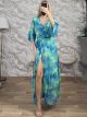 SilverThread Ruffled Maxi Dress-Faded-5939/Veraman