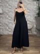 GoldDiscs Straps Jumpsuit-26573/Black