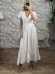 Viscose ShortSleeve Maxi Dress-25385/White