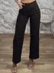 Leopard Straight Highwaist Denim Pants-9051/Chocolat