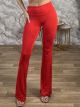 Highwaist Cabbana Elastic Pants-13427/Red
