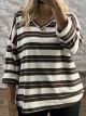 Striped Ve Cotton Top-25422/Chocolat&Vanilla