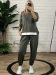 Viscose Double Zipper Set-3642/Khaki