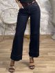 Wide Leg Belt Denim Pants-32317