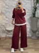 Wide Double Set-25593/Burgundy