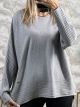 Soft Oversized Sweater-5018/Grey