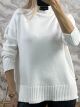 High Neck Sweater-7809/White