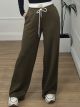 Double WaistBand Label Pants/Khaki