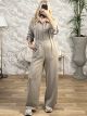 Viscose Casual Jumpsuit/Beige
