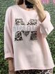 Strass & Leopard Print Sweatshirt/Pink