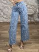 Z-Ribbons & StrassedPocket Denim Pants-32389/Blue
