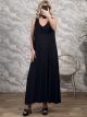 Rip Elastic Maxi Dress-2775/Black