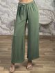 Wide Highwaist Belt Pants/Khaki