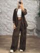 Cords Wideleg Suit-83089/Chocolat