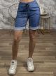 Elastic Drawstring Shorts-One Size/Blue